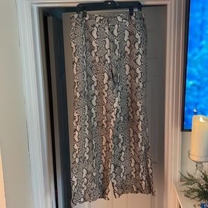H&M wide leg snakeskin print trousers. 14